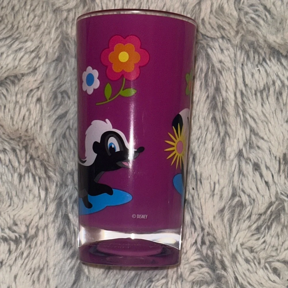 Disney Store Bambi‎ Set of 4 Cups Glasses Thumper Miss Bunny Flower